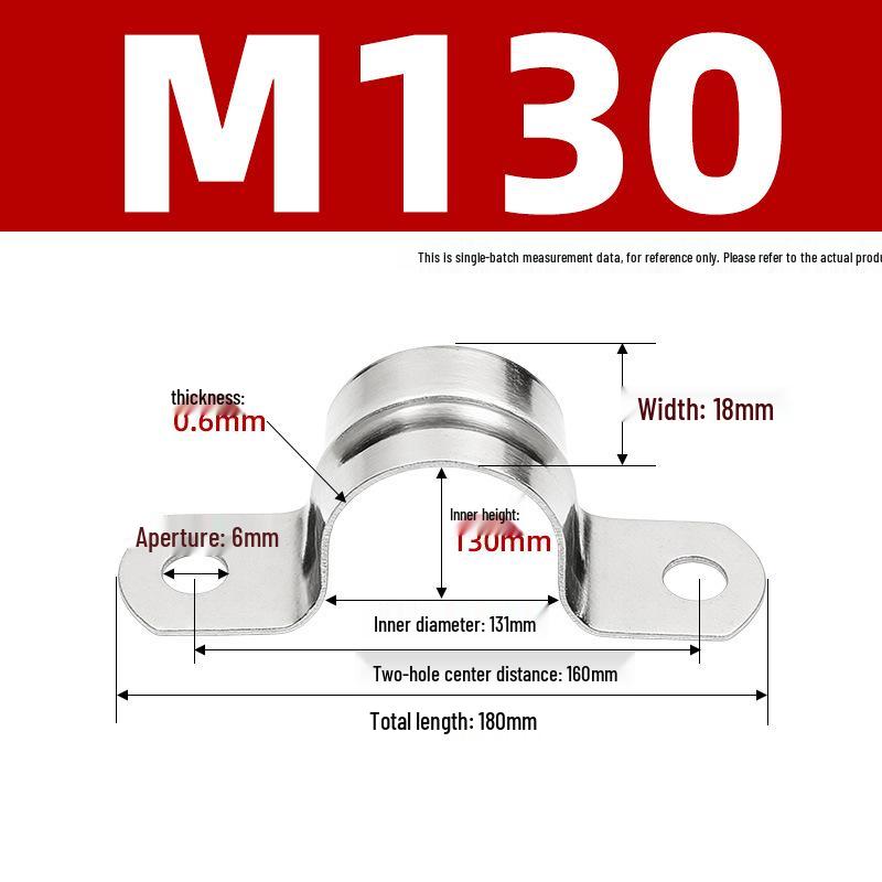 304 Stainless Steel Thickened U-Shaped Pipe Buckle Clamp for Hose and Water Pipes
