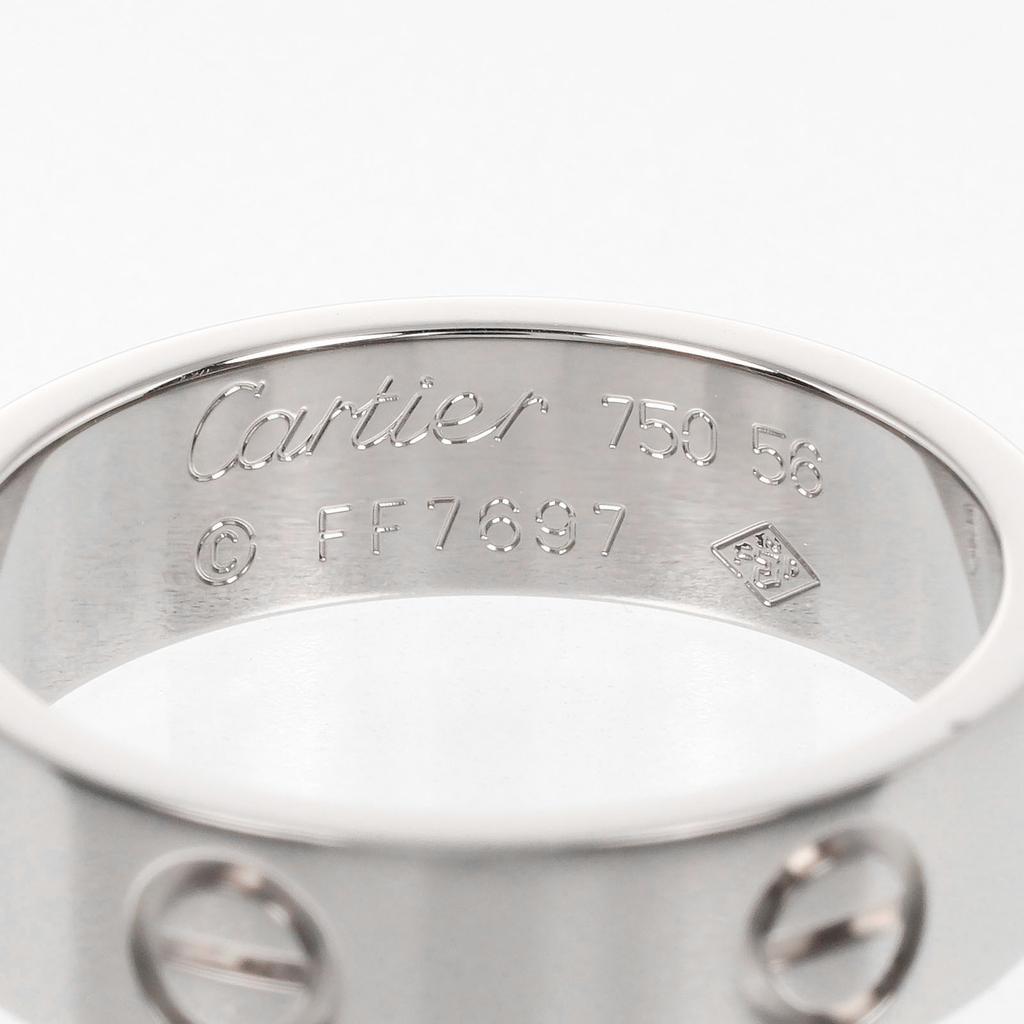 Cartier Love Ring K18 White Gold #7.8(US Size) 7.6g Mens Used