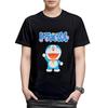 Fineplus Doraemon Logo Short Sleeve T-Shirt, Simple Character Merchandise