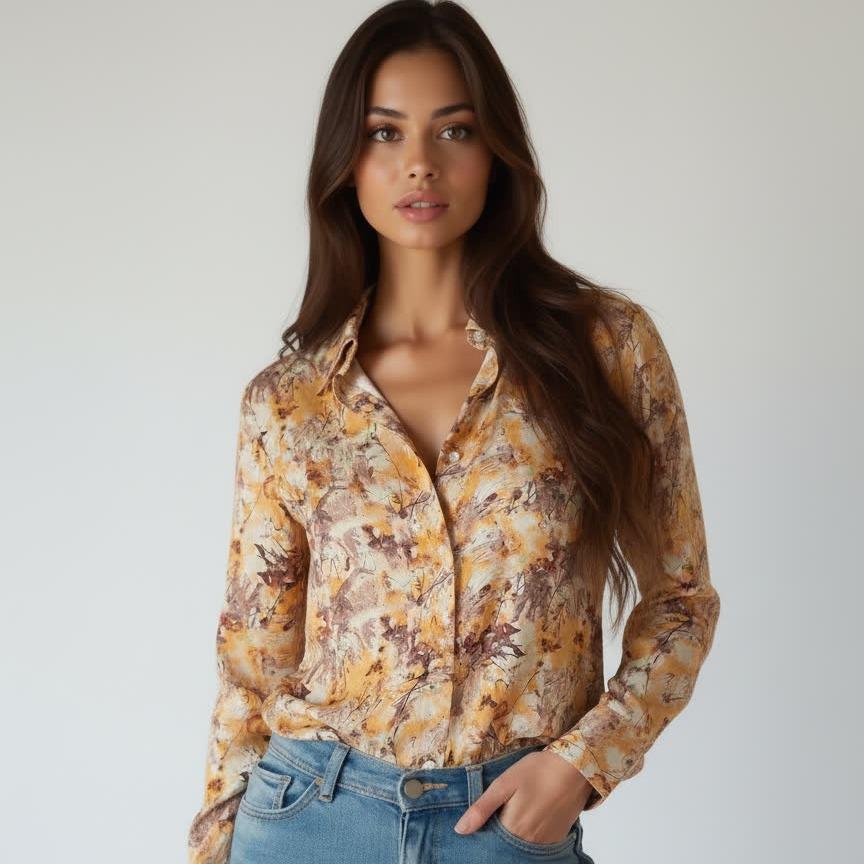 2026 Spring/Summer Plus Size Floral Print Women s Slimming Sun Protection Shirt Medium