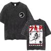 Washed Vintage Anime Akira T Shirts Japanese Science Fiction Cartoon Movie Shotaro Kaneda Tshirt Mens Manga Oversized Tshirts