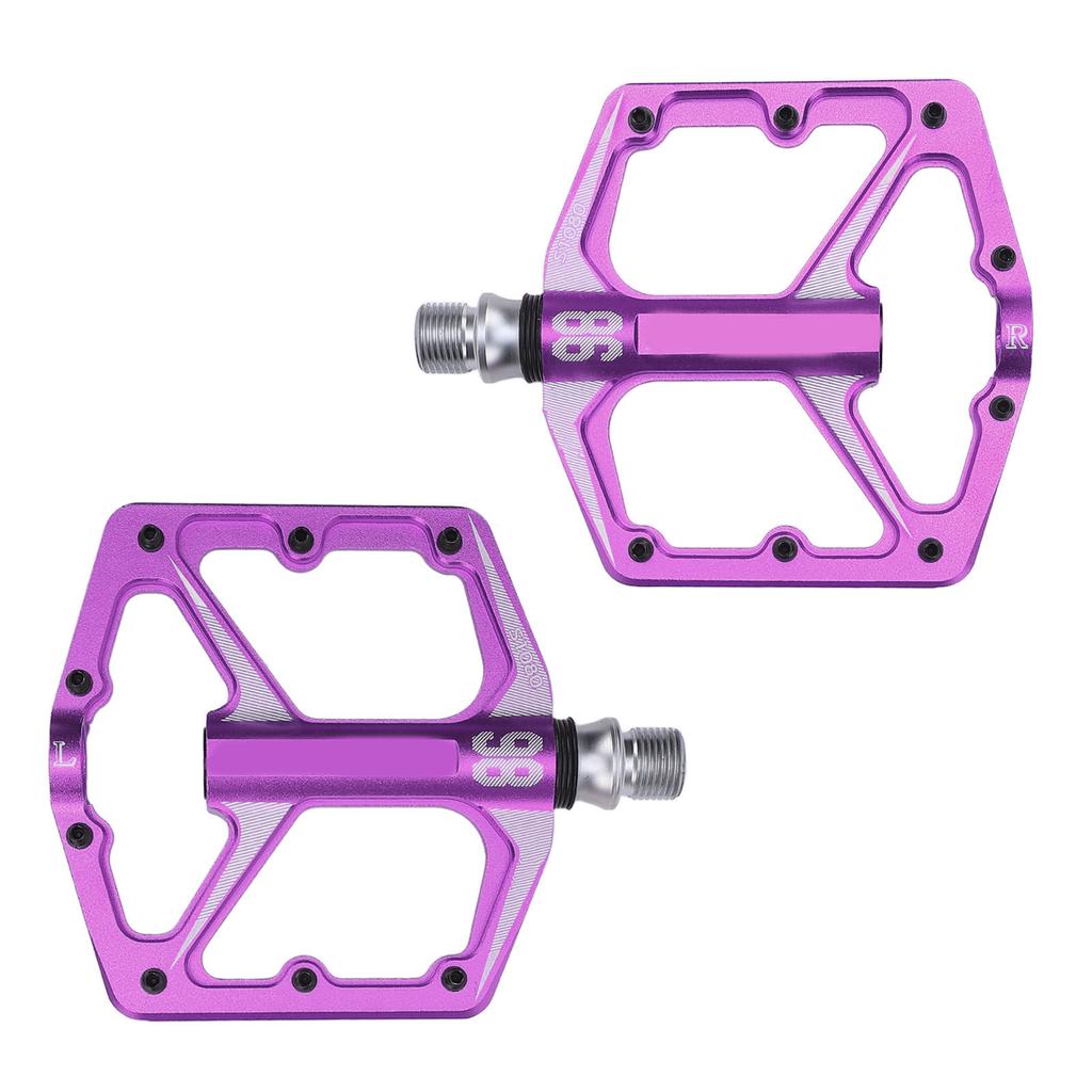 1 Par de Pedais de Ciclismo 3 Rolamentos Selados Vazados Antiderrapantes Liga de Alumínio Pedal Substituição para