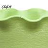 Lightweight Durable Resin Pots Large Flower with Drainage Holes And Tray Saucers, Ruffled Edge Planter Elegant Ruffle Planters for Indoor Outdoor