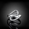 Copper Color Ring "S" Ribbon Shape Finger Ring For Women Copper Plating Engagement Jewelry Trendy Unisex Couple Ring For Lovers