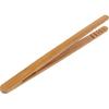 I-MART Toast Tongs Bamboo 7 Inch Set of 2 Wooden Tongs for Toaster Small Cooking Tongs Heat Resistant Natural Kitchen Utensils for Toast Bacon