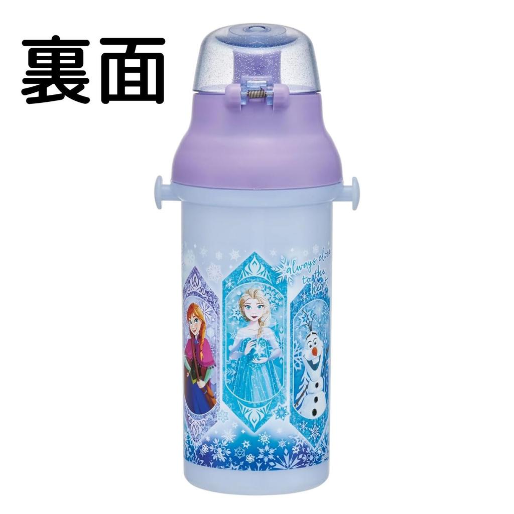 Skater Water Direct Dishwasher Made In Disney Frozen Size Children's Bottle, 480ml, Drinking, Plastic, One-Touch Operation, Safe, Japan, 25, Girls'