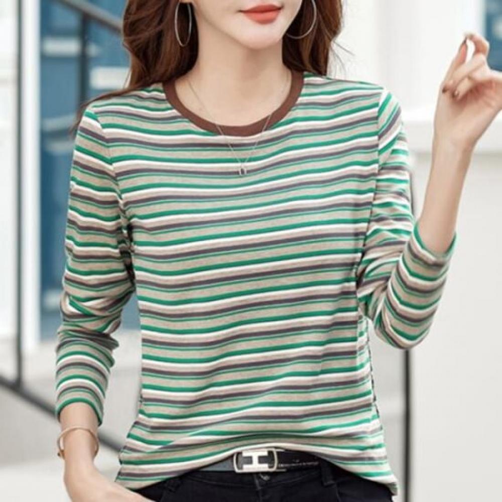 Navava Casual STripe Long Sleeve T shirT nT1400