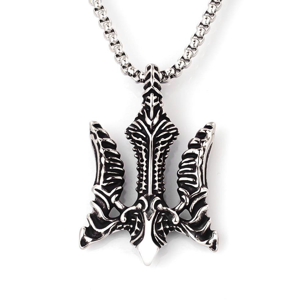 Jewelry Personality Titanium Steel Spiral Boomerang Windmill Necklace Men's Hot Sale