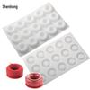 Shenhong 15-Cavity Swirl Donut Silicone Mold for Baking and Decorating Mousse, Chocolate, and French Desserts