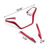 3x Red Inner Steering Wheel Frame Cover Trims For Honda Civic 10th Gen 2016-