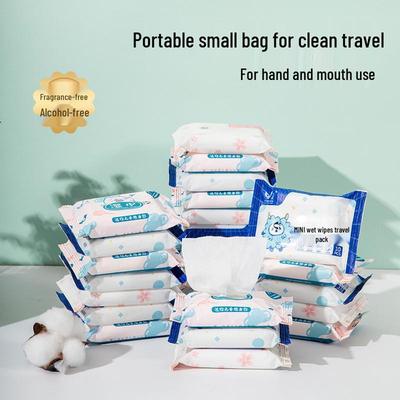 Travel-Size Mini Baby Wipes: Gentle, Non-Irritating for Hands & Mouth, Perfect for Elementary Students