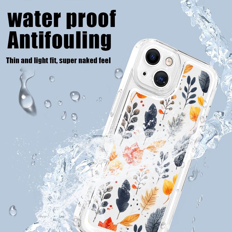 Kwiaty drukuj przezroczyste etui na iPhone 15 14 Pro Max 13 12 Pro 11 XS XR 8 7 odporny na wstrząsy miękki silikonowy slim ochronny pokrowiec na telefon