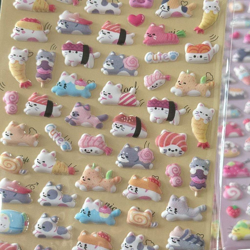 Ute 3D Stereo Student Sticker Kawaii Cartoon Ghost Animal Scrapbook Journal Sticker DIY Decor Camera Phone Stationery Sticker
