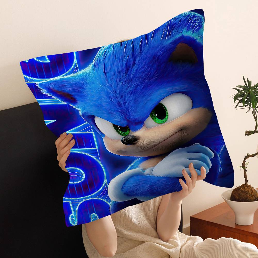 Anime S-SonicS H-Hedgehog Pillow Gifts Home Office Furnishings Bedroom Sofa Car Cushion Cover Case 45x45cm