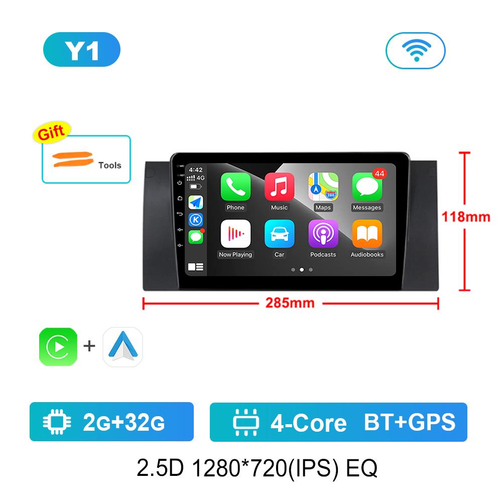 

Carplay GPS навигация для BMW E39 M5 1996 - 2003 DSP стерео автомобильный радиоприемник мультимедийный проигрыватель Android OS WiFi головное устройство