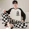 Frühling und Herbst Neue Herren Pyjamas Homewear Anzug Teenager Lose Freizeit Große Größe Unterwäsche Pyjamas Homewear Anzug