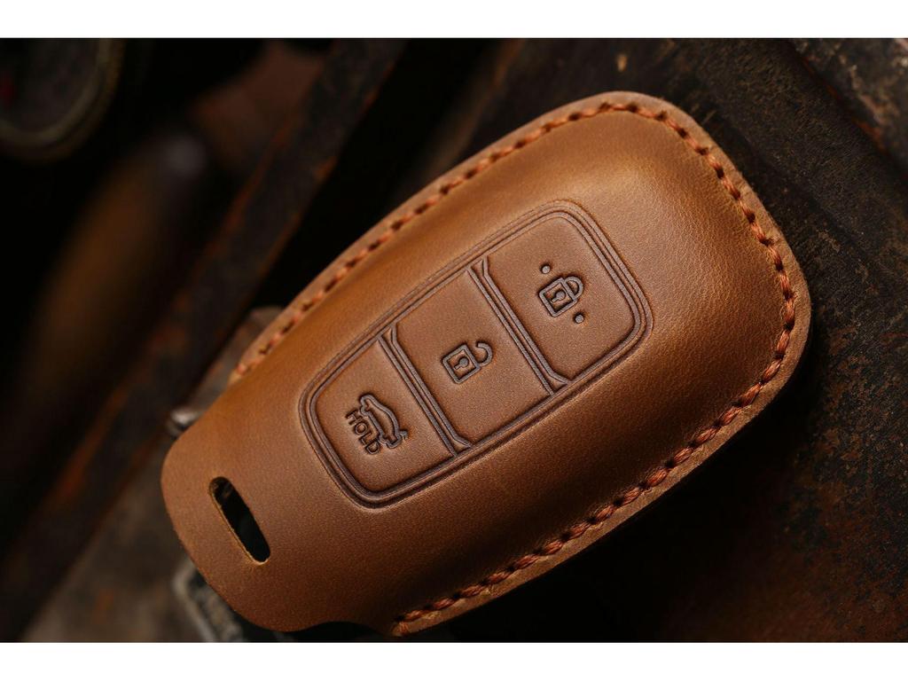 Leather Key Cover for Beijing Hyundai IX25/IX35 and Fiesta