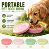 Portable Outdoor Pet Bowl 2-in-1 Travel Dog Food Water Dish with Treat Compartment for Hiking Camping