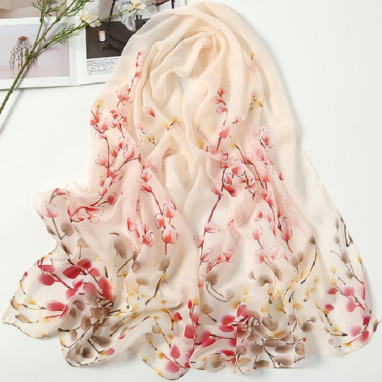Spring/Summer New Women'S Silk Scarf 50 * 160cm Simulated Silk Twill Square Scarf Fashion Printed Large Square Scarf Professional Scarf