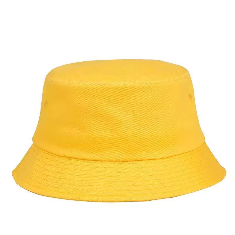 Sombrero de Pescador de Algodón Bordado Personalizado con Protección Solar - Color Sólido de Moda para Hombres y Mujeres