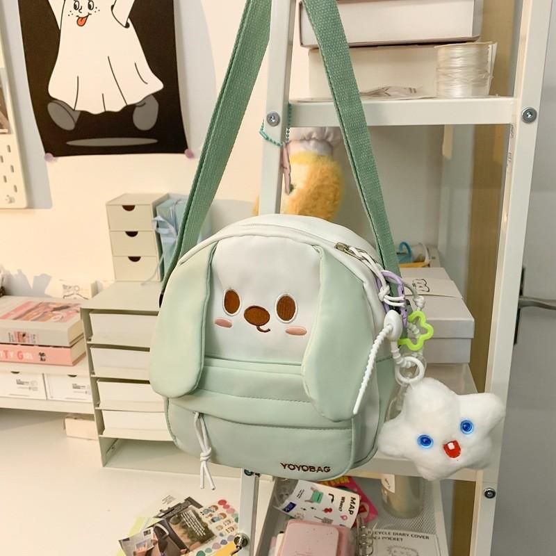 Dog Pattern Animal Phone Single Shoulder Crossbody Bag With Pendant Unisex Gift