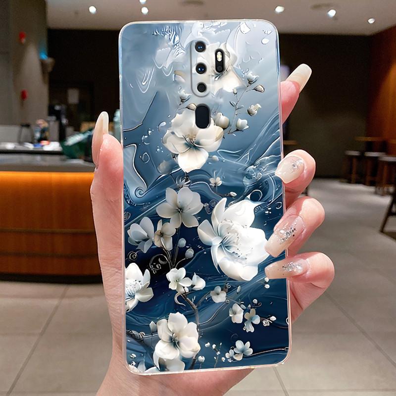 For OPPO A9 (2020) / A5 (2020) Casing Luxury Fashion Butterfly Flowers Clear Soft Silicone Back Cover Oppo A9 A5 2020 Phone Case