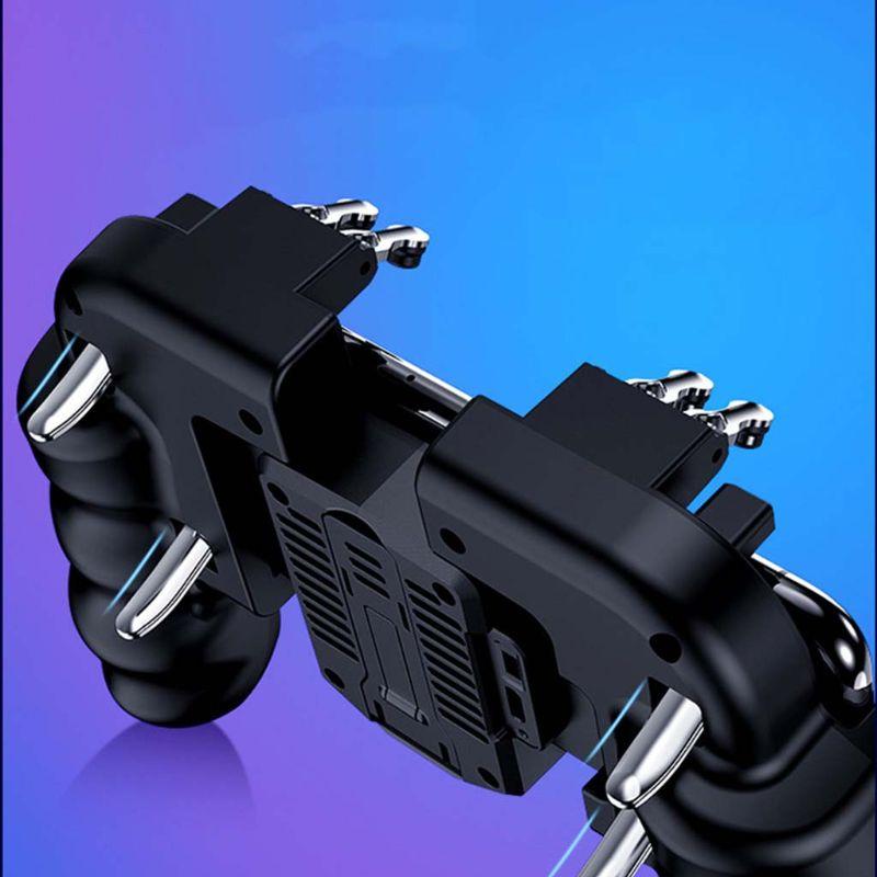 Verstellbarer Mobile Game Controller Vier-Finger-Verbindung Mobile Gaming Trigger 4 Falke Verstellbare Halterung Stecker und für