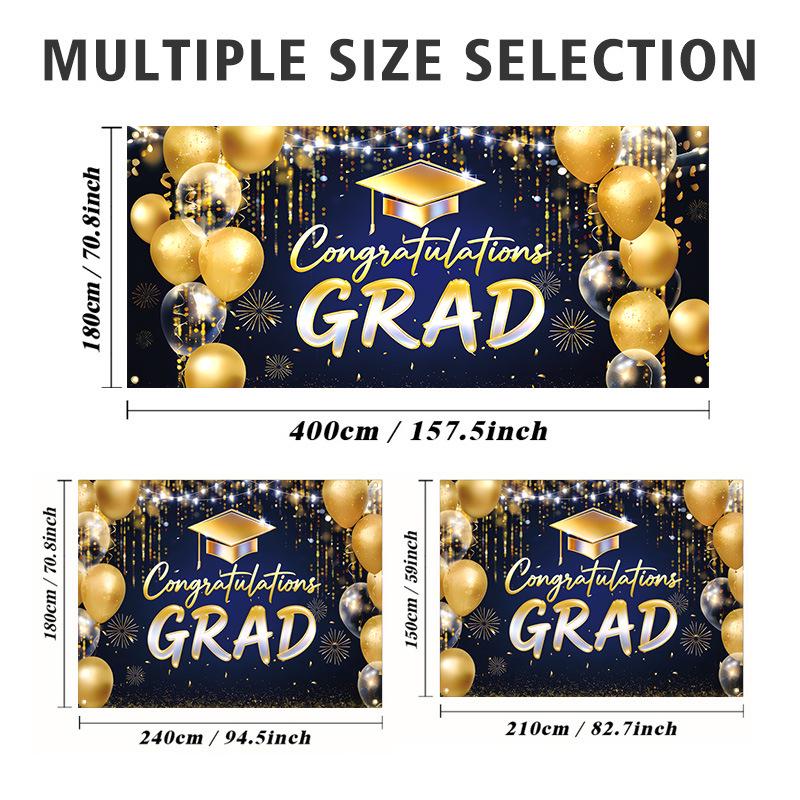 2026 Graduation Party Garage Banner: Yard Decoration Flag