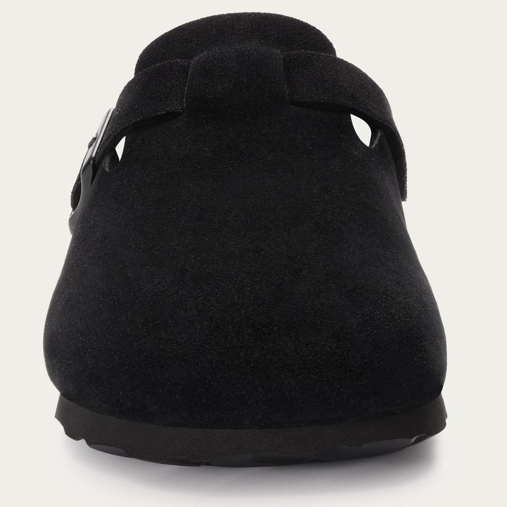 Mode Litfun Mode Herren Wildleder Clogs Hausschuhe Weiches Fußbett Leder Pantoletten Sommer Korksohle Sandalen mit Fußgewölbeunterstützung Klassische Clogs
