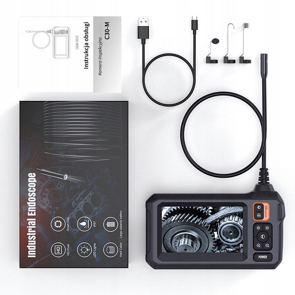 INSPECTION CAMERA ENDOSCOPE 5m CABLE PROBE 2.7cm 8.5mm 8LED HD ZOOM IP67