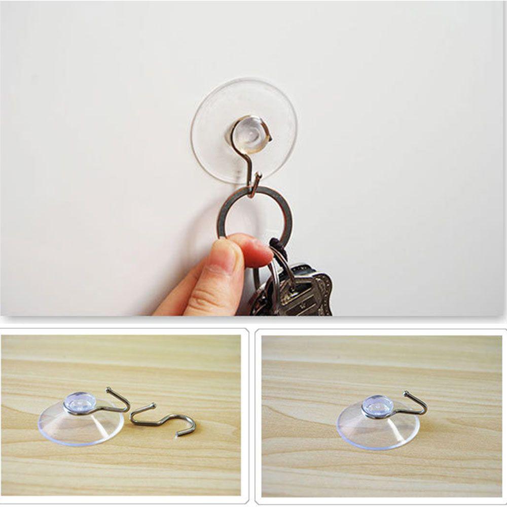 10Pcs/set Bathroom Home Glass Hangers Rubber Wall Hook Transparent Suction Cup Sucker