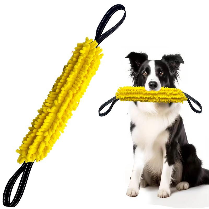 Bastone Morso Addestramento Cane Manico Doppio Giocattolo Interattivo Masticare Denti Bastone Addestramento Cane Addestramento Cane Animale Manicotto in Juta Giocattoli per Cani