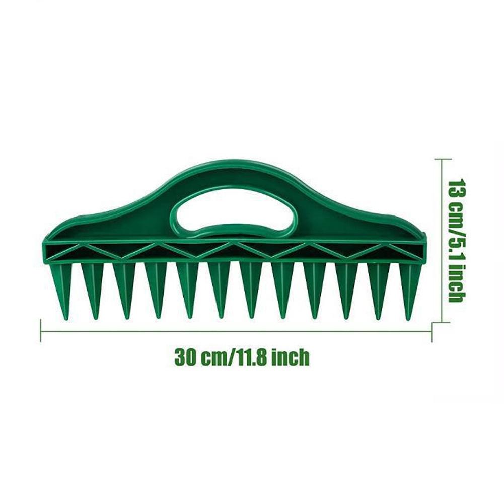 12 Hole Seed Spacer Seeder Tool Garden Planting Template Dibber Soil Digger Manual Seed Spreader Puncher for Vegetable Flower Bed Lawn Gardening