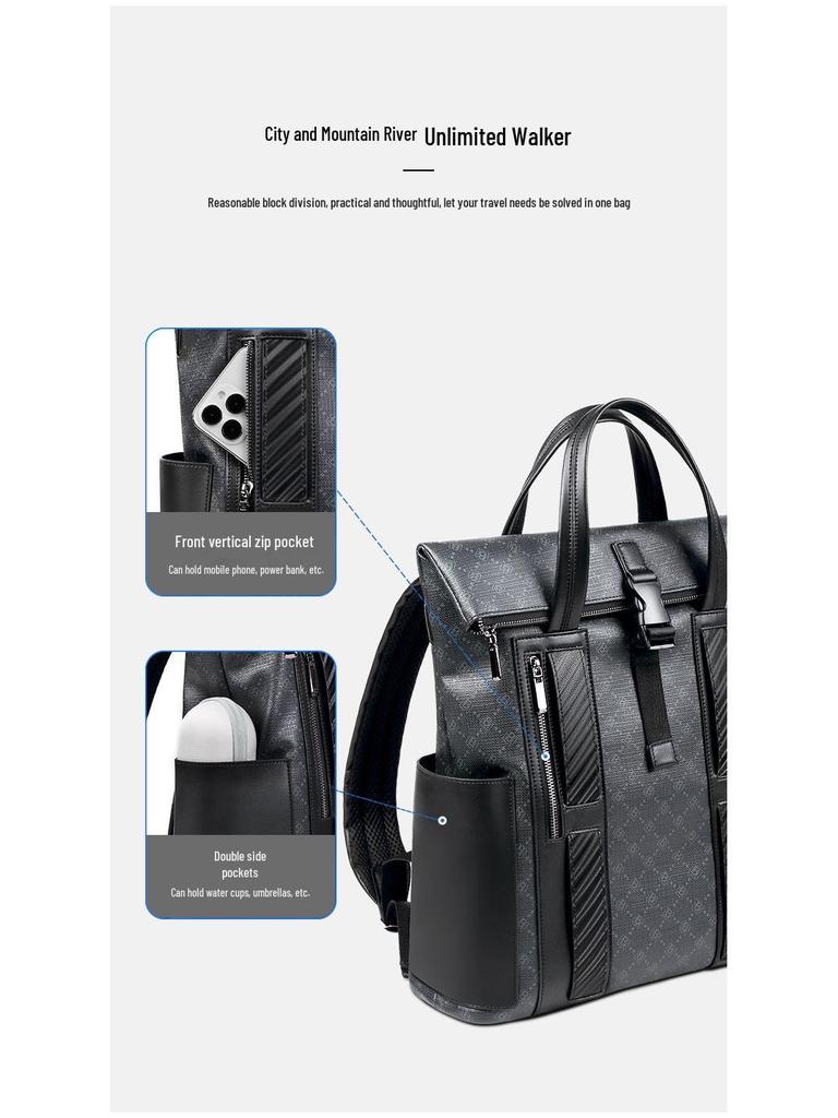 Men's Fashion Lightweight 15.6" Laptop Backpack with Large Capacity and Printed Design