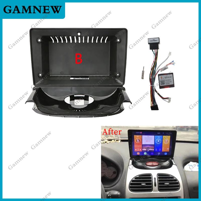 9 Inch Car Fascia Frame Adapter Decoder Android Dashboard Radio Kit For Peugeot 206 Citroen C2 2002-2010