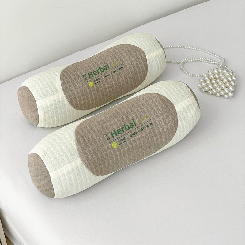 Herbal Buckwheat Cervical Support Pillow Bone-Shaped Cylinder Neck Pain Relief Adult Single Use