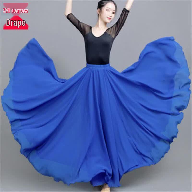 720-Degree Double Layer Dance Performance Skirt