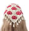 Damen Print Dreieckiges Bandana Schal mit Quaste