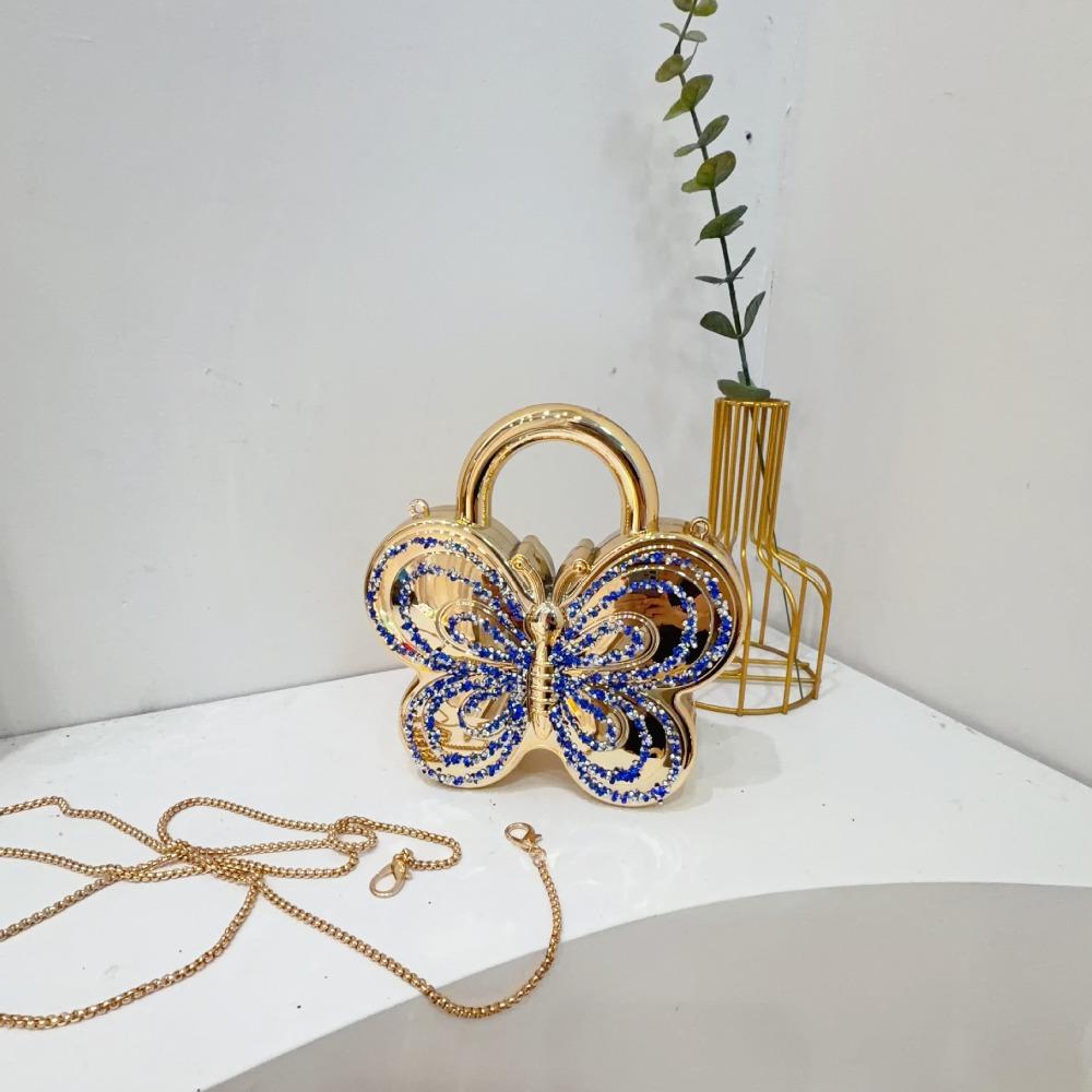 Shoulder Bags Butterfly Shape Butterfly Acrylic Bag Personalized Simple Design Crossbody Bag Funny Shape Shiny Party Bag Wedding