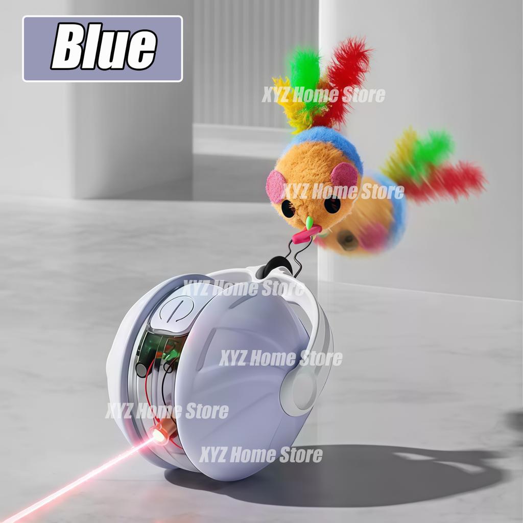 Upgraded Cat Interactive Ball Toys Infrared Automatic Rolling Ball Tail Rechargeable Smart Pet Toy Cat Training Imitate Mouse