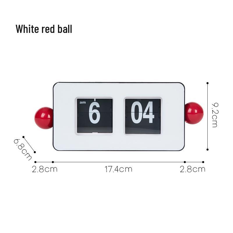Nordic Style Retro Flip Clock: Automatic Page Turn, Ideal for Desk or Bedside in Living Room, Bedroom, or Study. Simple and Creative Design.