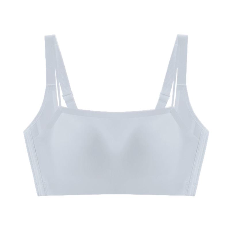 Liquid Foundation Comic Chest Seamless Underwear Thin Big Chest Small Gathering Anti-light Breathable Comfortable No Steel Ring Bra