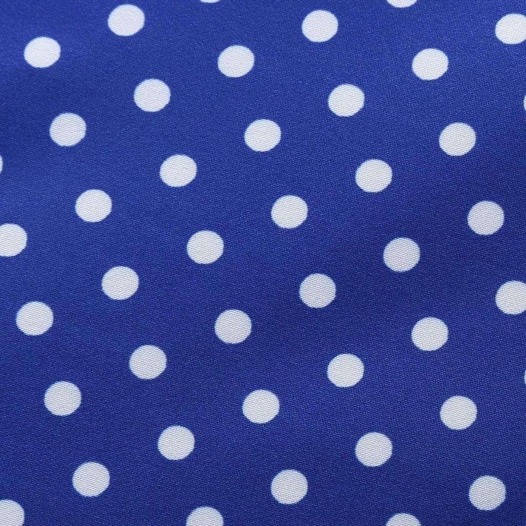 GMXIA Abito Vintage da Donna Stile Collo Quadrato Manica Corta Stampa a Pois Vita Svasata