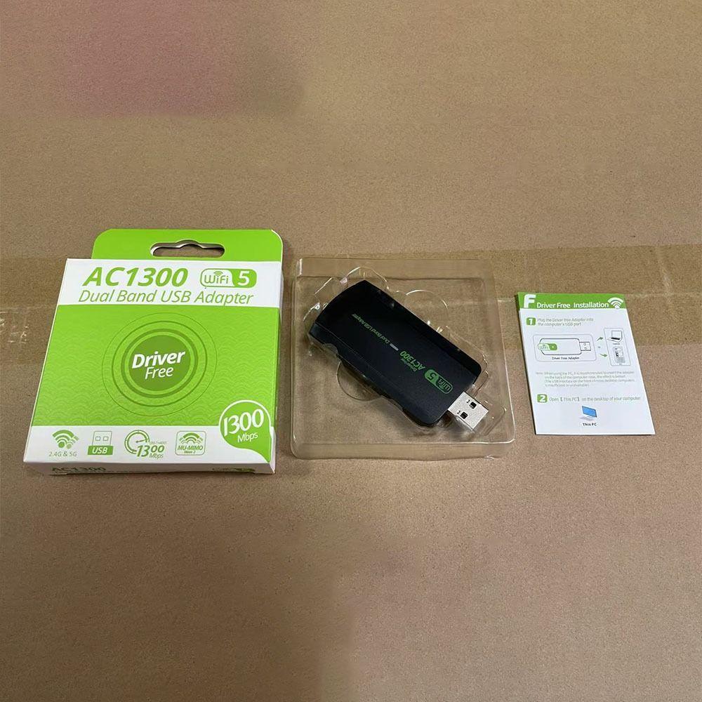USB Network Card Dual Band 2.4G/5GHz Wireless Receiver Transmitter  For Desktop Laptop PC