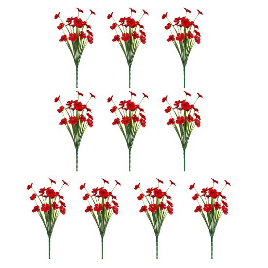 Artificial Flowers Adjustable Height Fade-Resistant Handmade Realistic Silk Petals No Watering Sunlight Floral Display Arrangement