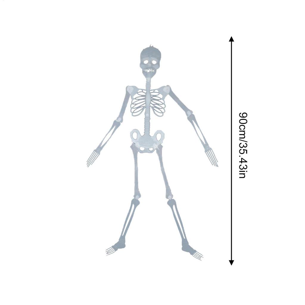 Halloween Skeleton Decorations 5 Ft Glow In The Dark Bones Model Halloween Skeleton Door Hanger For Party Yard Garden Wall