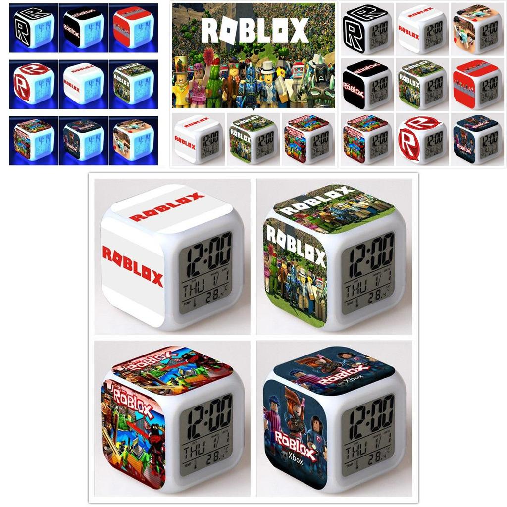 Sveglia Stampata Roblox Vivace Con Display a Luce Touch a 7 Colori LED