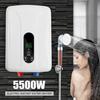 5500W Tankless Instant Electric Hot Water Heater Bathroom Shower System Set With Automatic Protection Insulation 220V