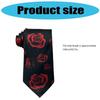 Sophisticated Silk Like Polyester Necktie with Rose Pattern Perfect For Gifting