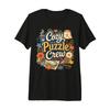 Cozy Puzzle Crew Family Night Activity Premium T Shirt Vintage Versatile Casual Breathable Unisex Homme Stretched Soft